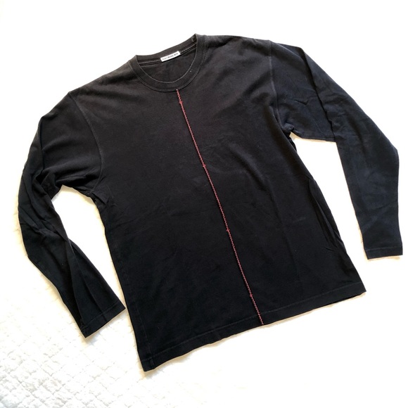 Issey Miyake Other - ISSEY MIYAKE MEN black LS t w/ red stitching/L